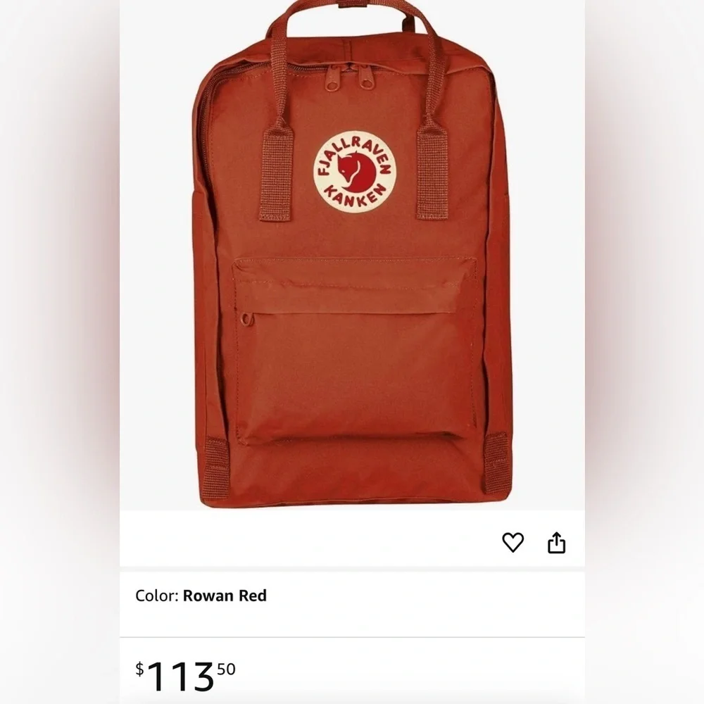 Fjallraven Kanken Large Backpack in Red